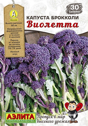 Капуста брокколи Виолетта, 30 шт (АЭЛИТА)