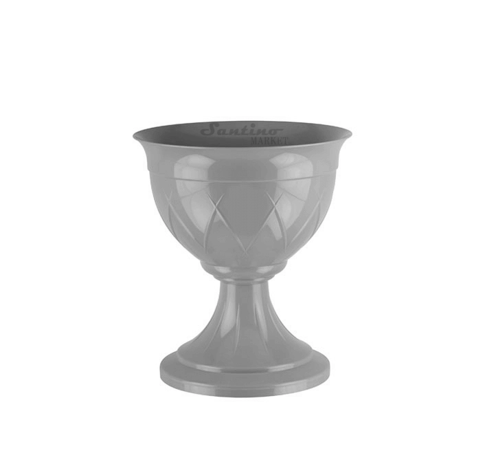 Горшок ЛИЛИЯ НА НОЖКЕ дымчатый серый, 9 л Горшок ЛИЛИЯ НА НОЖКЕ дымчатый серый, 9 л