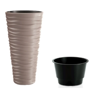 Горшок пластиковый SAND SLIM-MOCCA