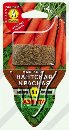 Морковь Нантская красная, 4 г сеялка (АЭЛИТА)