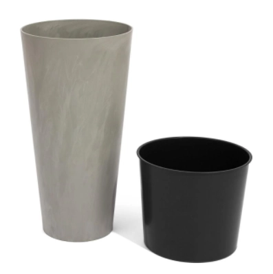 Горшок пластиковый TUBUS SLIM BETON