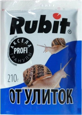 Средство Rubit АКСЕЛА от улиток и слизней, 210 г