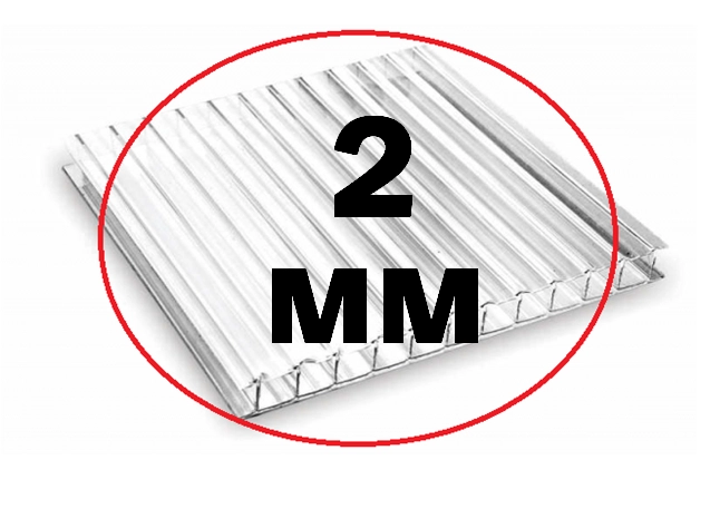 Поликарбонат для теплиц 2 мм прозрачный Поликарбонат для теплиц 2 мм прозрачный