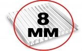 Поликарбонат Ультрамарин 8 мм прозрачный