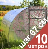 Теплица &quot;Стандарт ПЛЮС&quot; из трубы 20x20, 10 м. - шаг 67 см