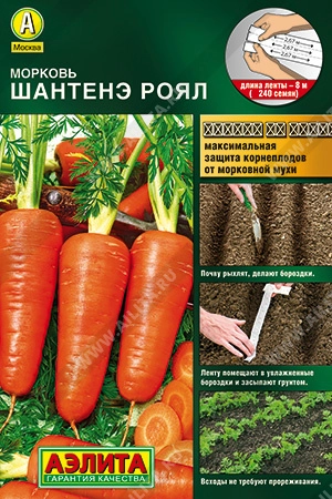 Морковь Шантенэ Роял, лента 8 м (Аэлита)
