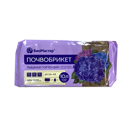 Почвобрикет Пышная гортензия 10 л Почвобрикет Пышная гортензия 10 л