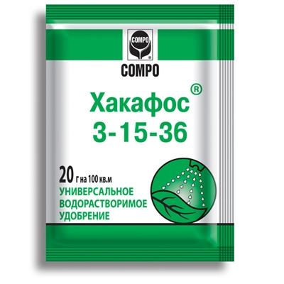 Хакафос COMPO 3-15-36 для плодообразования, 20 г