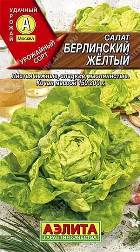 Салат Берлинский желтый кочанный 0,5 г (АЭЛИТА) Салат Берлинский желтый кочанный 0,5 г (АЭЛИТА)