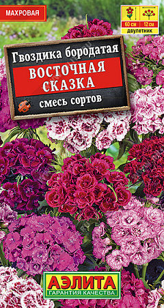 Гвоздика Восточная сказка турецкая махровая, смесь сортов 0,10 г (Аэлита)