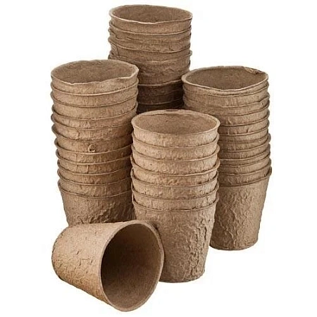 Горшки торфяные круглые 80х80 мм (уп.10 шт) Горшки торфяные круглые 80х80 мм (уп.10 шт)