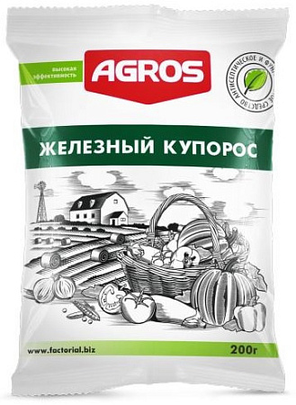 Железный купорос (сульфат железа), 200 г (Факториал)