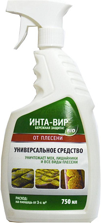 Средство от мха, плесени и лишайников Инта-вир, 0,75 л