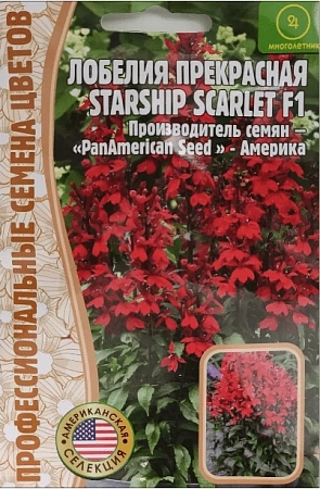 Лобелия Starship Scarlet прекрасная (Ред сем)