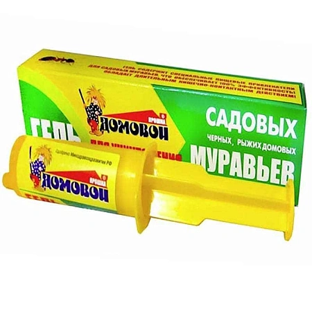 Гель от садовых муравьев Домовой, шприц 30 г Гель от садовых муравьев Домовой, шприц 30 г
