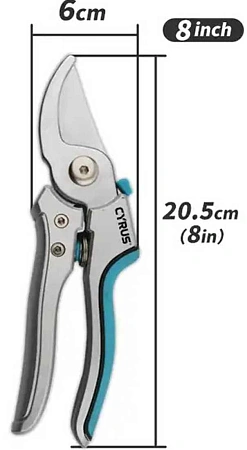 Секатор плоскостной с алюминиевой рукояткой НСTP-2236