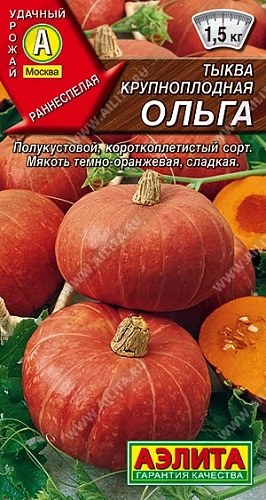 Тыква крупноплодная Ольга, 2 г (АЭЛИТА) Тыква крупноплодная Ольга, 2 г (АЭЛИТА)