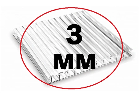 Поликарбонат для теплиц 3 мм прозрачный Поликарбонат для теплиц 3 мм прозрачный