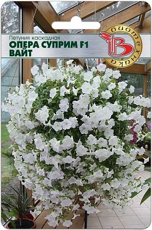 Петуния каскадная Опера Суприм F1 Вайт, 5 шт (Биотехника)