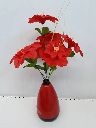 Букет 011 нарциссов с осокой, 7 голов, 40 см