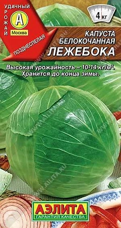 Капуста белокочанная Лежебока, 0,3 г (АЭЛИТА)