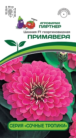 Цинния Примавера F1 (4 шт), 2-ной пак. (ПАРТНЕР) Цинния Примавера F1 (4 шт), 2-ной пак. (ПАРТНЕР)