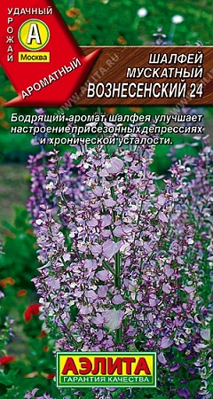 Шалфей мускатный Вознесенский 0,2 г (АЭЛИТА) Шалфей мускатный Вознесенский 0,2 г (АЭЛИТА)