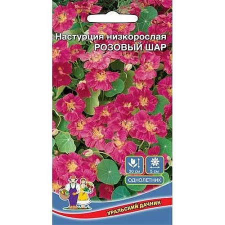 Настурция Розовый шар 1 г низкорослая (УД)