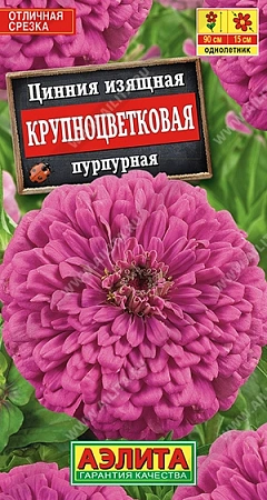 Цинния Крупноцветковая пурпурная 0,3 г АЭЛИТА Цинния Крупноцветковая пурпурная 0,3 г АЭЛИТА