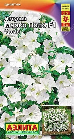 Петуния Марко Поло F1 белая, 10 шт (Аэлита) Петуния Марко Поло F1 белая, 10 шт (Аэлита)