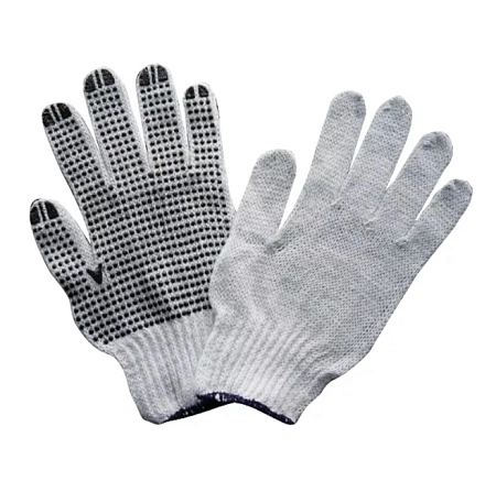 Перчатки из полиэстера с ПВХ точкой 13 класс