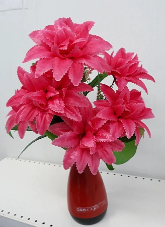 Букет георгин, 7 голов (в ассорт.), 70 см.