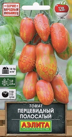 Томат Перцевидный полосатый, 20 шт (Аэлита)