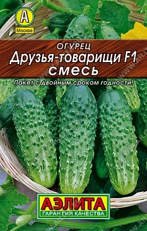 Огурец Друзья-товарищи F1, смесь 10 шт (Аэлита) Огурец Друзья-товарищи F1, смесь 10 шт (Аэлита)