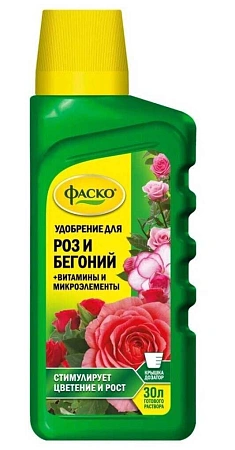 Удобрение жидкое для роз и бегоний Цветочное счастье, 285 мл (Фаско)