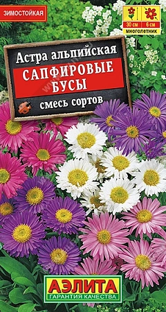 Астра альпийская Сапфировые бусы, смесь сортов 0,1 г (Аэлита) Астра альпийская Сапфировые бусы, смесь сортов 0,1 г (Аэлита)