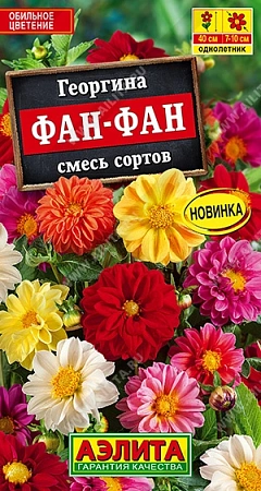 Георгина Фан-фан, смесь сортов 7 шт