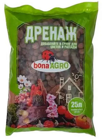 Дренаж керамзитовый bonaAGRO, 25 л Дренаж керамзитовый bonaAGRO, 25 л