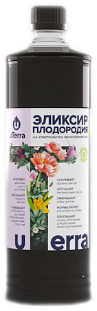Удобрение органическое комплексное uTerra Эликсир плодородия Здоровые цветы, 1 л