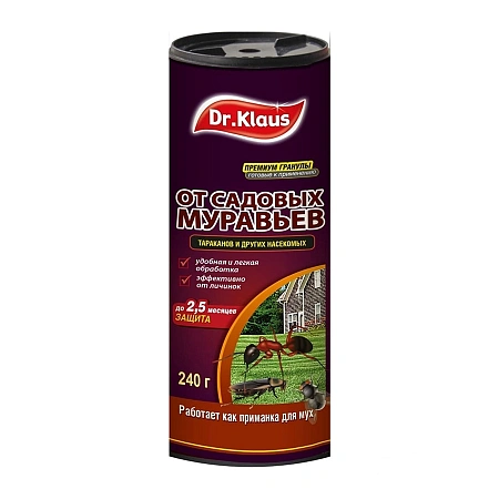 Гранулы от муравьев Dr Klaus и других насекомых, 240 г