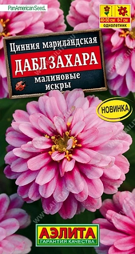 Цинния Дабл Захара малиновые искры, 5 шт Цинния Дабл Захара малиновые искры, 5 шт