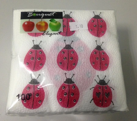 Салфетки бумажные "Bouquet Elegant" в ассорт, 100 шт.