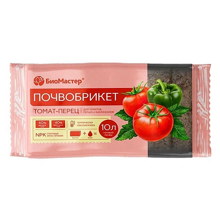 Почвобрикет Томат и перец, 10 л