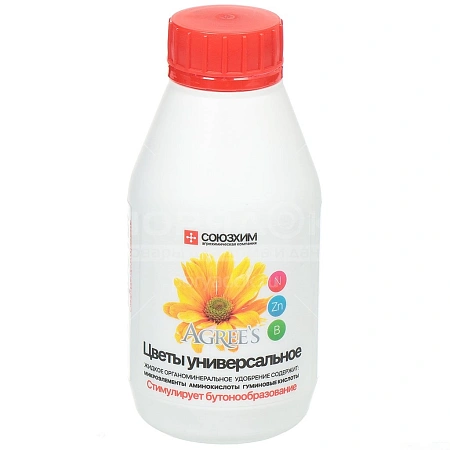 Удобрение Агрис Цветы универсальные 0.25 л жидкое органоминеральное Удобрение Агрис Цветы универсальные 0.25 л жидкое органоминеральное