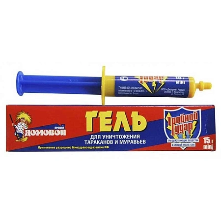 Гель от тараканов Домовой, шприц 15 г Гель от тараканов Домовой, шприц 15 г