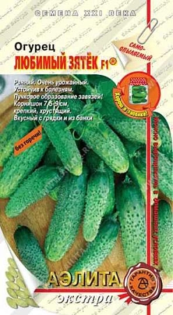 Огурец Любимый зятек F1, 10 шт (Аэлита) Огурец Любимый зятек F1, 10 шт (Аэлита)