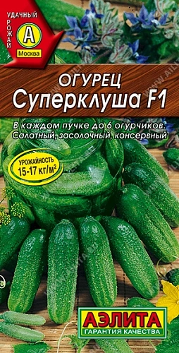 Огурец Суперклуша F1, 10 шт (Аэлита) Огурец Суперклуша F1, 10 шт (Аэлита)