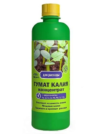 Гумат калия для рассады концентрат, 0,5 л