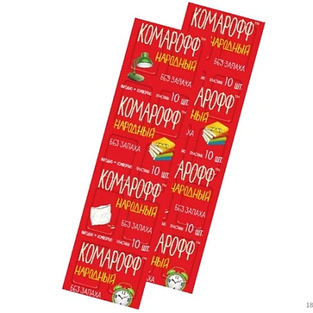 Пластины от комаров Комарофф 10 шт Народный