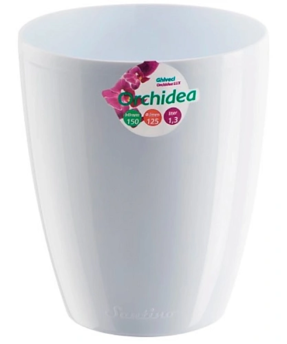 Горшок (кашпо) ОРХИДЕЯ белый, 2 л Горшок (кашпо) ОРХИДЕЯ белый, 2 л